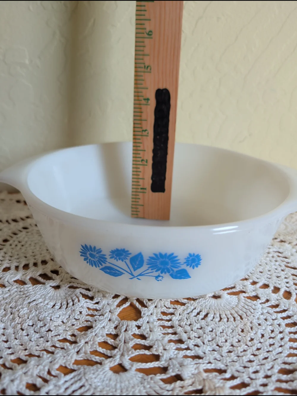 2 Corn Flower Blue Fire King Casserole Dish is a vintage piece from the Fire-K